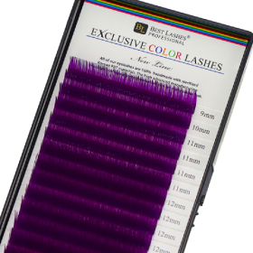 Fialové řasy mix délek C, 0,20 X 9-14 mm - 16 řad