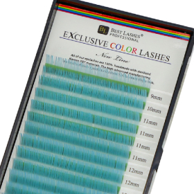 Pastelové řasy mix délek C, 0,20 X 9-14 mm - Light Blue