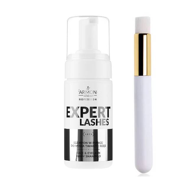 Čistící pěna expert lashes 100 ml + odličovací štetec