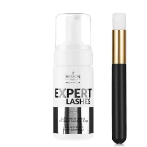 Čistící pěna expert lashes 100 ml + odličovací štetec černý