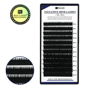 Exkluzivní norkové řasy mix délek B, 0,15 X 8-15mm - 12 řad