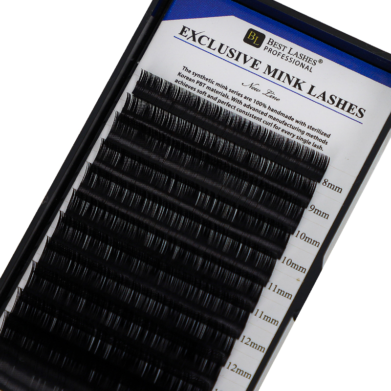Exkluzivní ultra tenké řasy MIX D, 0,05  X  8-15 mm - 12 řad