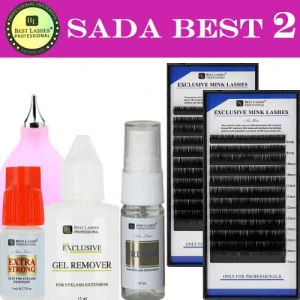 Sada na prodlužování řas Best 2