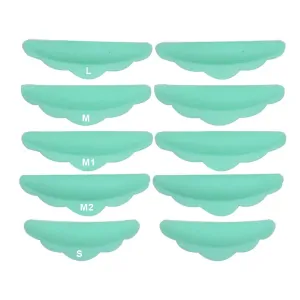 Silikonové natáčky vel. S, M2, M1, M, L - zelené (10 kusů)