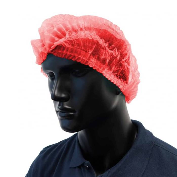 Jednorázová kosmetická čepice červená - 1 kus