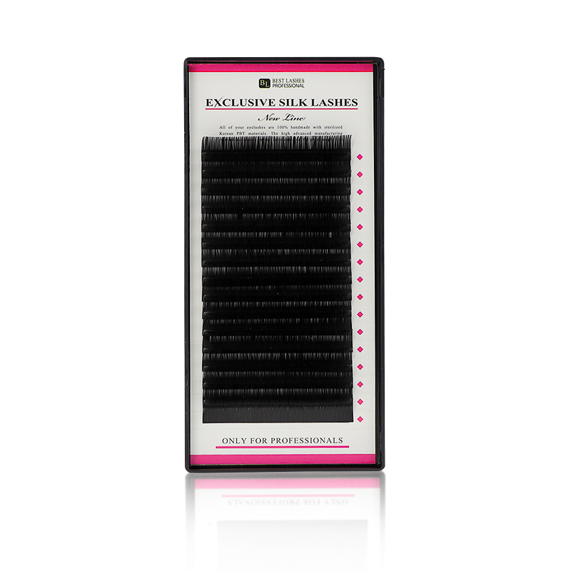 Exkluzivní hedvábné řasy B, 0,15 X 8 mm - 16 řad