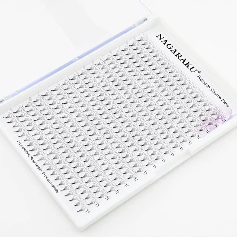 6D řasy Mix délek D, 0,07 X 9-14mm  - 320 vějířků 